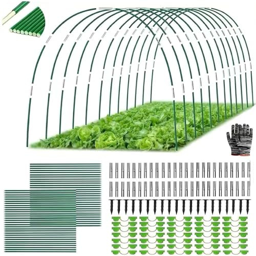 Archi per Serra Orto, 70 Pezzi Archi per Serra da Giardino, Archi per Serre a Tunnel, Archi a Tunnel, Pneumatici per Serra, Tunnel per Piante da Giardino, Serra Tunnel Archetti per Serra da Orto