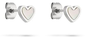 s.Oliver Damen Schmuck – Halsketten, Armbänder & Ohrstecker mit Perlmutt-Herz Anhänger in verschiedenen Farben – zeitlos, modern und alltagstauglich - Geschenkidee