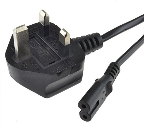 Kenable Figure 8 Power Cable UK Plug to C7 Lead 10 Metre Black