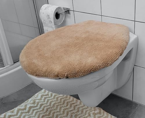 Spirella Uni Caramel Beige Toilet Seat Cover 19x20in. (47x50cm.)