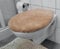 Spirella Uni Caramel Beige Toilet Seat Cover 19x20in. (47x50cm.)