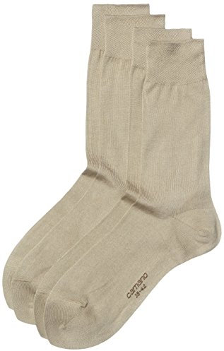 Camano - Calzini, pacco da 2, uomo, Beige (Beige (18 sand)), 43/46- DE