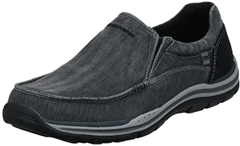 Skechers Men's Expected-Avillo Moccasin, Black, 10.5 UK X-Wide