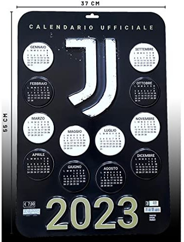 JUVENTUS Kalender 2023-3D Pop-Up Kalender - (37 x 55) Offizielles Produkt