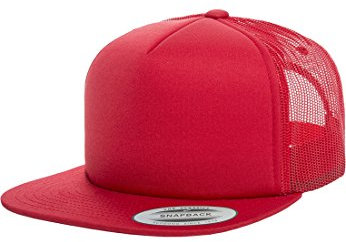 Flexfit Foam Trucker Cap, Red, One Size