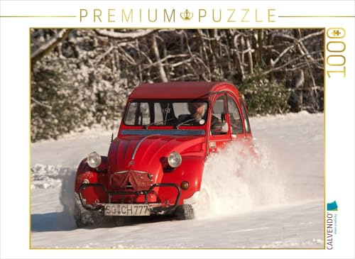 CALVENDO Puzzle Fahrspaß im Pulverschnee | 1000 Teile Lege-Größe 64 x 48 cm Foto-Puzzle für glückliche Stunden