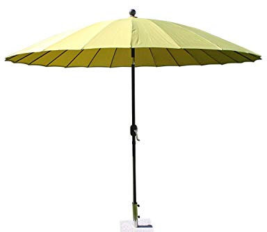 2.7M Wide Shanghai Garden Parasol Umbrella in Lime Green Colour With Tilt and Crank