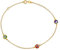Bracelet De Cheville Minimaliste Délicat En Plaqué Or 14 Carats Avec Œil Maléfique Et Chaîne Réglable - Bracelet Multicolore Délicat Design Minimaliste Argent Sterling .925 Longueur De 9 À 10 Pouces