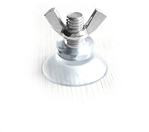 Aspirazione lunga a vite in PVC trasparente M8 con dado ad ala, 6 pezzi