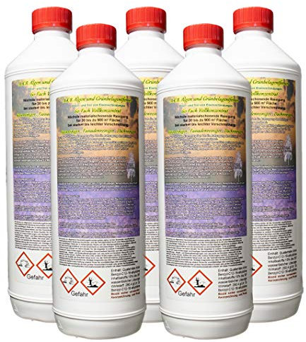A.K.B.Algenentferner Grünbelagentferner 60-Fachkonzentrat 0586(5L) Fassadenreiniger Dachreiniger Außenreiniger,3105