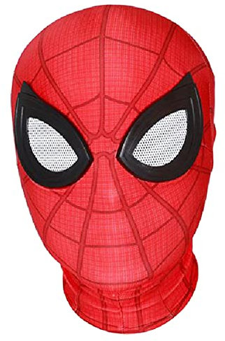 KaKille QWEASZER Peter Parker Spider-Man Maske schwarz Miles Morales Kopfbedeckung Lycra Vollmaske Halloween Film Cosplay Kostüm Requisiten Zubehör,Spiderman D-OneSize