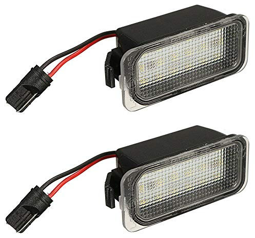 RASHION Paar SMD 18 LED-Kennzeichenleuchte für F-ord Fiesta Focus C-Max Mondeo Galaxy S-Max Kuga J-Aguar XJ XF 542119