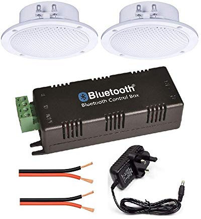 K M Electronics® Wireless Bluetooth Stereo AMP Amplifier 2 X 4 Ceiling Speaker Speakers KIT 30W
