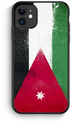 MUNIQASE Jordanien Grunge - Silikon Hülle für iPhone 11 - Jordanische Schutzhülle Handyhülle Case Cover