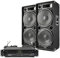 MAX SP215 Dual 15 Passive DJ Speaker Pair with VXA-800 Amplifier - High-Powered Sound System for Parties and Events | Karaoke Party Systems with 800W Amplifier