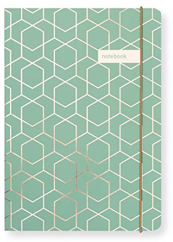 Matilda Myres Notizbuch - A5 Liniert - Grün mit Rotgold