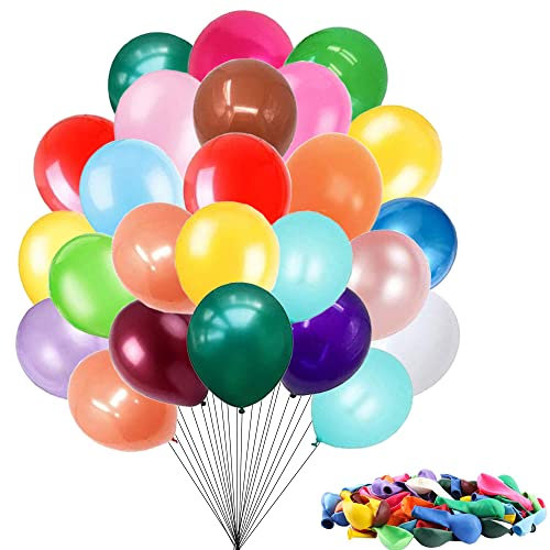 200 Stück Luftballons Bunt,12 Zoll Latex Partyballons,20 Farben Bunte Helium Balloons,für Geburtstagsdeko Valentinstag Hochzeit Graduierung Babypartys Festival Party Dekoration