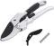 LINZI Secateurs, Professional Ratchet Anvil Pruning Shears 200mm with Extra Blade and Spring, SK-5 Steel Blades 18mm Cutting Capacity, Garden Manual Pruners Scissors for Branches and Twigs 651109