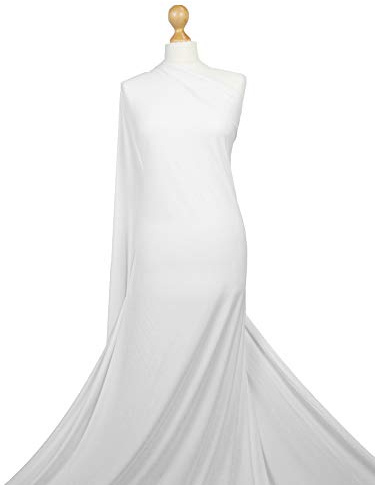 Hochwertige Qualität, weicher 4-Wege-Stretch-Stoff, Spandex, Schneidermaterial, LF01, weiß, 1 Meter