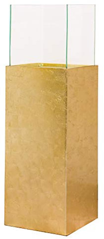 Windlicht-Säule Kerzenständer Deko-Laterne Candela Gold Hochglanz 80 cm hoch