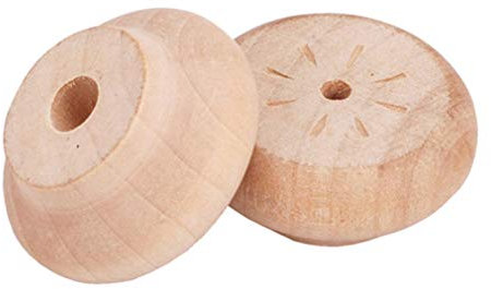 LOVEM Holz Möbelfüße Rund, 4 Stück Holz-Möbelfüsse Ersatz Tischfuß Sofafüße Schrankfüße,Schima Superba Wood, Holzfüße mit Schrauben und Filzgleiter(Wood Color0.8in/2cm)