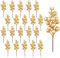 Jangostor 20 Stück Gold Beeren Stiele, Künstliche Burgunder Gold Beeren Picks Stechpalme Gold Beeren Zweige Weihnachtsbeeren Stiel Picks für Weihnachtsbaum DIY Handwerk Feiertage Winter Dekoration