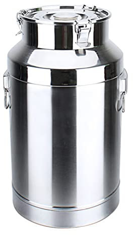 Milchkanne Mit Silikonversiegeltem Deckel 201 Edelstahl Weinkübel Milchtransporteimer Flasche Milchkanne Ölfass Teedose Flüssig Fest Containerlagerung,6L