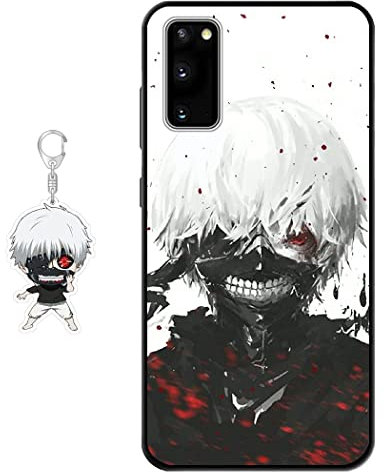 Staremeplz Hülle für Samsung Galaxy A02S Anime Handyhülle [Mit Schlüsselbund] Cartoons Silikon Sanft Bumper Case Hülle für Samsung Galaxy A02S, Tokyo Ghoul 1