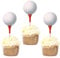 24 Stück Golf Cupcake Toppers Sport Golf Ball Kuchendekoration Baby Shower Golf Sport Spieler Thema Geburtstag Party Kuchen Dekoendeko Zubehör