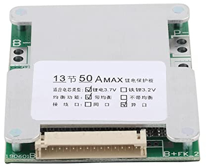 Carte de Protection PCB, 13S, 13s 48v 50A Carte de de Batterie au Lithium Carte de Protection de Batterie au Lithium Li-ION Module de Chargeur, Carte de Protection de