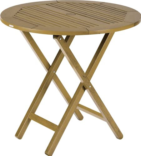 Tramontina Gartentisch Balkontisch TERRAZZO FITT, Tauari Holz FSC, klappbar, rund Ø 80 cm, Outdoor, Gartenmöbel, wetterfest