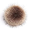 HEIYE 5Pcs Kunstfell Bommel Mit Druckknopf Pelzbommel Pompon Kunstfell Pompon Bommel Für Mütze Fell Fluffy Pompoms Ball Für Damen Und Mädchen Tasche Mützen Anhängern Dekoration (Brown)