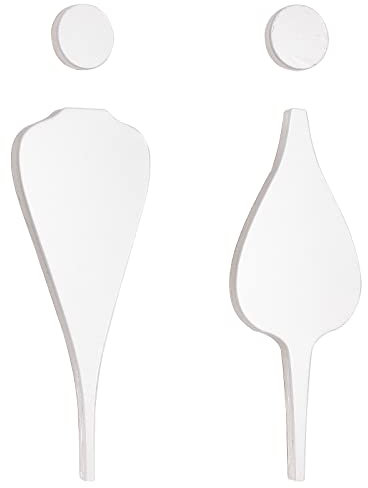 GORGECRAFT 1 Set Cartelli per Bagno Uomini e Donne Spazzolato Segnaletica per Porta Del Bagno Decorazione per WC Targa per Porta In Acrilico Set di Figure Autoadesive per Business Ufficio, Argento