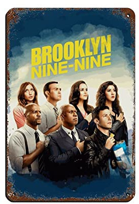 Brooklyn 99 Vintage Classic Movie TV Promo Poster Retro Poster Metall Blechschild Chic Art Retro Eisen Malerei Bar Menschen Höhle Cafe Familie Garage Poster Wanddekoration 20 x 30 cm