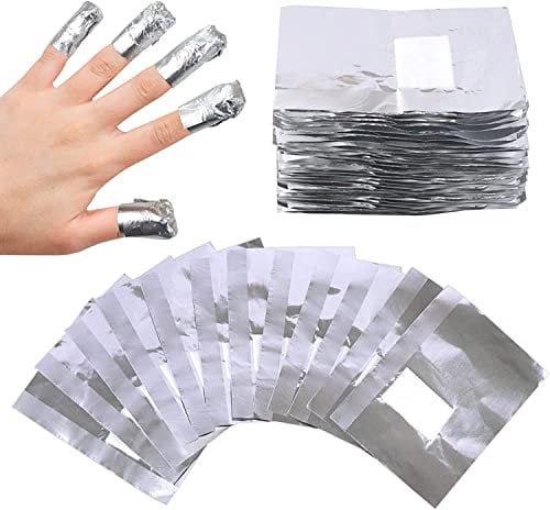 YIAGUN Foil Nail Wraps Remover, 100 PCS Nail Foil Aluminium Wraps, with Pre-Attached Lint-Free Cotton Pads for Fast & Gentle Soak Off Gel Polish Removing