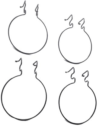 Nesbel - Spüren Sie die Reinheit? Blumentopfhalter verzinkter Stahldraht für Doppelstab Gitter- und Gabionen Zäune, Set Größe:4er Set 18.0 cm