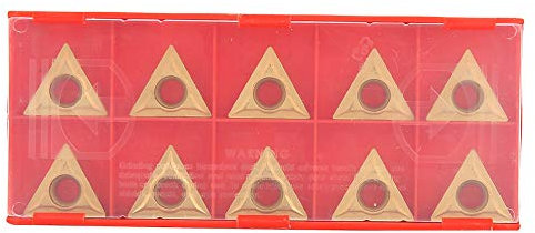 Triangular Carbide Turning Tool, 10pcs TCMT 16T304 Triangular Carbide Milling Insert Tungsten Steel CNC Lathe Tool Carbide Cutting Tips