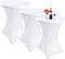 Showgeous 3 Packungen Stretch Stehtisch Husse für Bistrotisch Ø 80-85 cm Cocktail Tisch-Überzug Husse, Verstärkung im Fußbereich, Stretch-Husse Weiß Hussen für Stehtische und Bistrotische(Weiß)