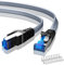 BUSOHE Cat 8 Câble Ethernet 6m, Câble Réseau LAN Gigabit RJ45 Plat Haut Débit, Tressé Cable Internet 40Gbps 2000Mhz Compatible avec PC, Routeurs, Modems