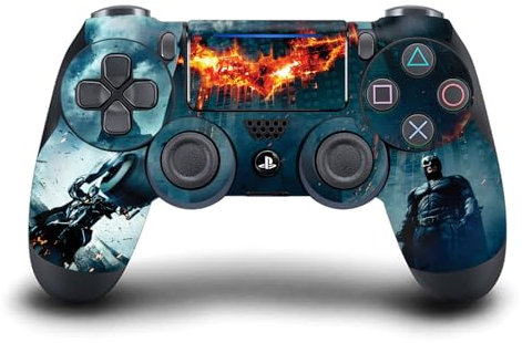 Head Case Designs Offizielle The Dark Knight Batman-Plakat Wichtige Kunst Vinyl Haut Gaming Aufkleber Abziehbild Abdeckung kompatibel mit Sony Playstation 4 PS4 DualShock 4 Controller