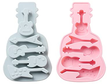 Silikonbackform 2 Stück Gitarre Modellieren Silikonformen Hausgemachte Diy Schokolade Eisbecher Formen Kuchen Formen Backwerkzeuge