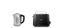 Amazon Basics Stainless Steel, 1.7L Kettle with Digital Display + Philips Daily Collection Toaster, 2 Large Slots for Bread, 8 Settings + Integrated Bun Warming Rac
