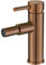 VALAZ Rubinetto Bidet Rosa Spazzolato Protezione PVD | Miscelatore Lavabo Bagno Acqua Fredda e Calda, Risparmio Acqua | Installazione Facile | Ottone, Inossidabile, Elegante, Curvo, Serie Jabalón