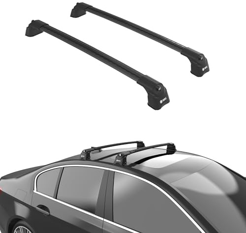 TURTLE kompatibel mit BMW 3-Series (E92) 2006-2013 Air3 Dachträger | SCHWARZ