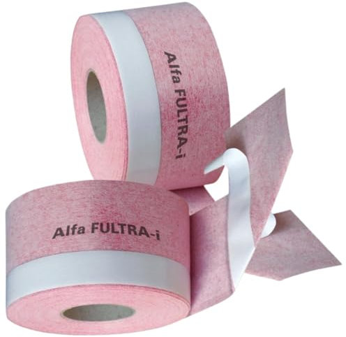 Alfa 2x Fensteranschlussband Innen 70 mm x 25 m rosa Profi-Qualität diffusionsoffenes Fensterdichtband für den Innenbereich