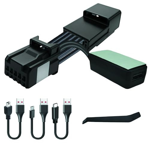 SSXIE Dashcam Power Adapter for Hyundai Kia Ioniq 5, EV6 and More Select Models Rear View Mirror USB Power Supply Plug and Play Hide Cables
