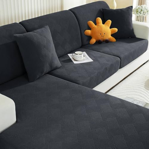 Ystyle Sofa Sitzkissenbezug Stretch, Sofa Sitzbezug, Elastischer Kissenbezüge, Sofa Sitzkissen Sofa Überzug Couch Überzug Schonbezug Sofabezug Sofaschoner (Grau, Chaiselongue)