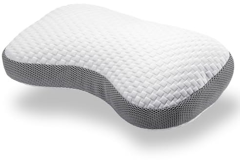 Sleezzz Premium Viskoelastik Kontur Kissen Schmetterling, Seitenschläferkissen, Orthopädisches Nacken-Kissen gegen Nackenschmerzen, Viscoelastischer Memory-Foam, Ergonomisches Kopfkissen 36 x 60 cm