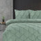 Linen Home King Size Duvet Cover Set Sage Green Pintuck Pinch Pleat Soft Microfibre Duvet Cover with 2 Pillowcases, Easy Care Wrinkle Free King Bedding Set (Sage Green, King)