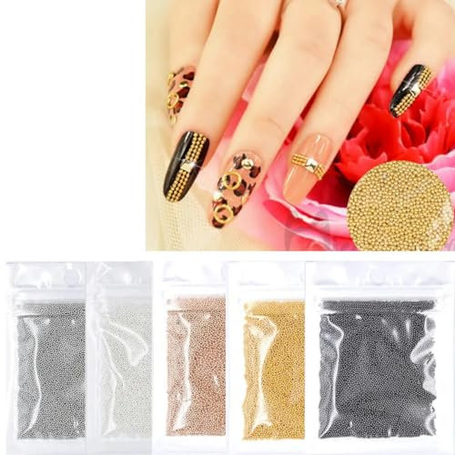 50g-1.5mm-Perles en métal 3D dorées Strass Bijoux Accessoires Or rose Noir